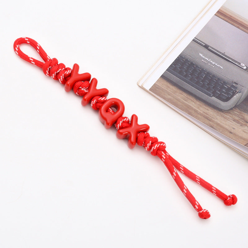 cunstoms keychain and bag chains of letters