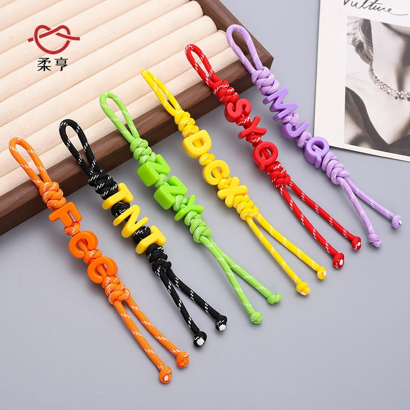 cunstoms keychain and bag chains of letters